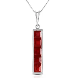 2.5 Carat 14K Solid White Gold Me Before You Ruby Necklace