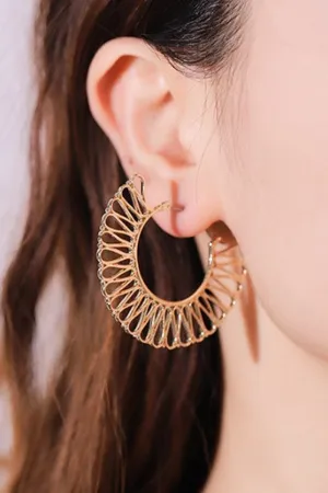 *APP EXCLUSIVE* 18K Gold-Plated Cutout Earrings