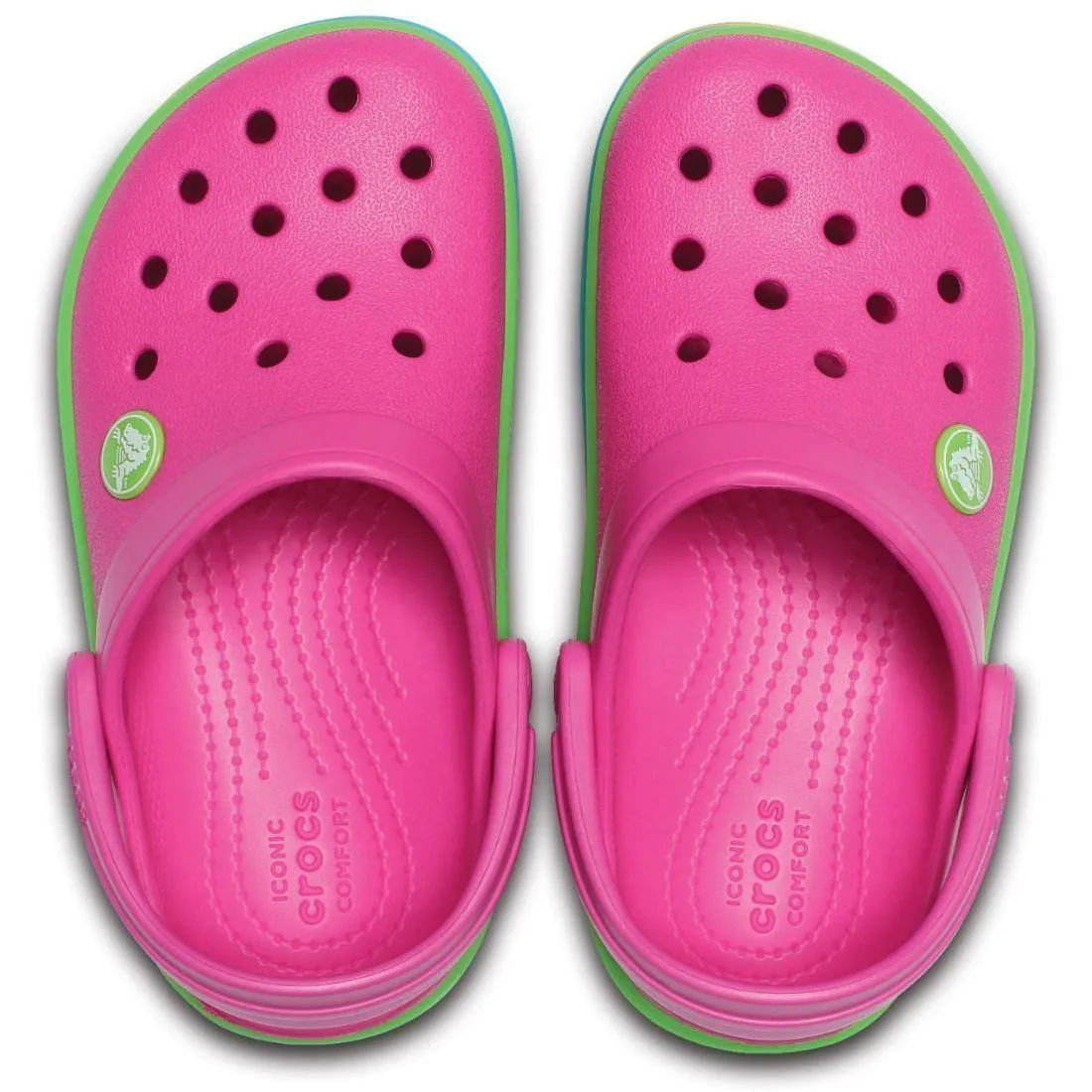 Authentic Crocs Crocband Rainbow Band Clog - Paradise Pink