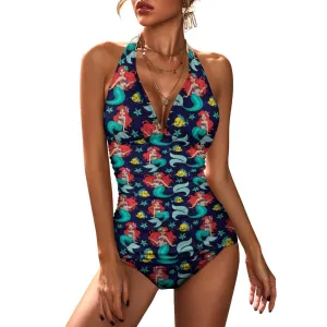 Disney Little Mermaid I Want To Be Where The People Are Women's Split Swimsuit