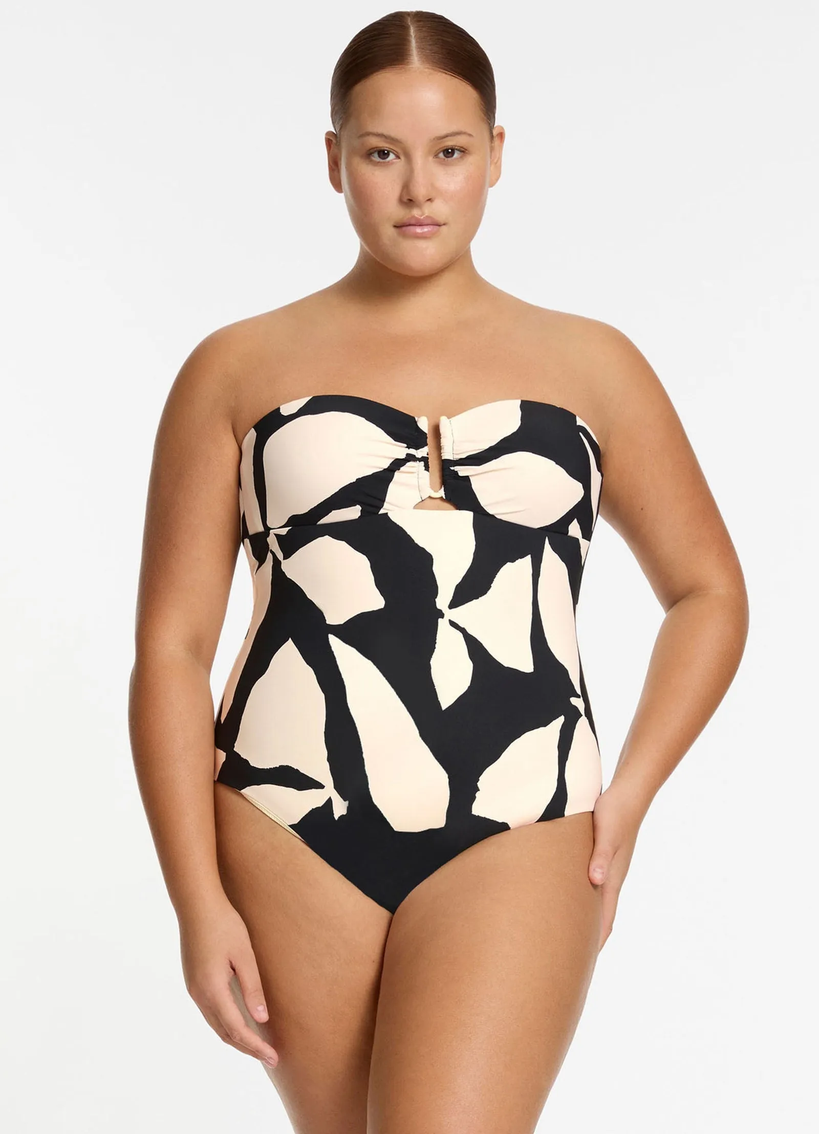 Fiore Bandeau One Piece - Black