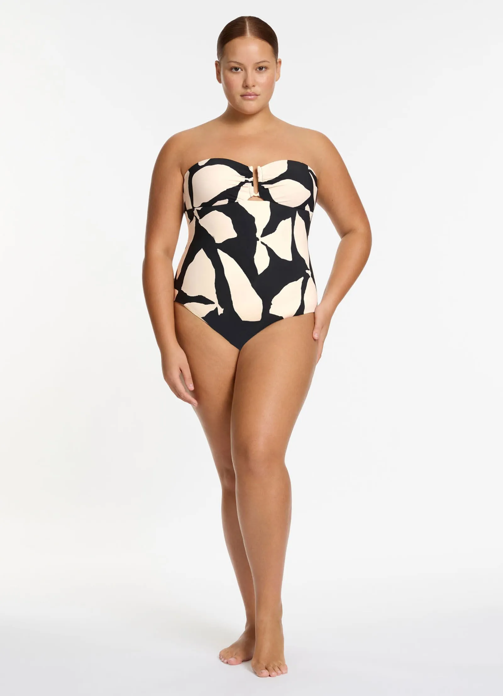 Fiore Bandeau One Piece - Black