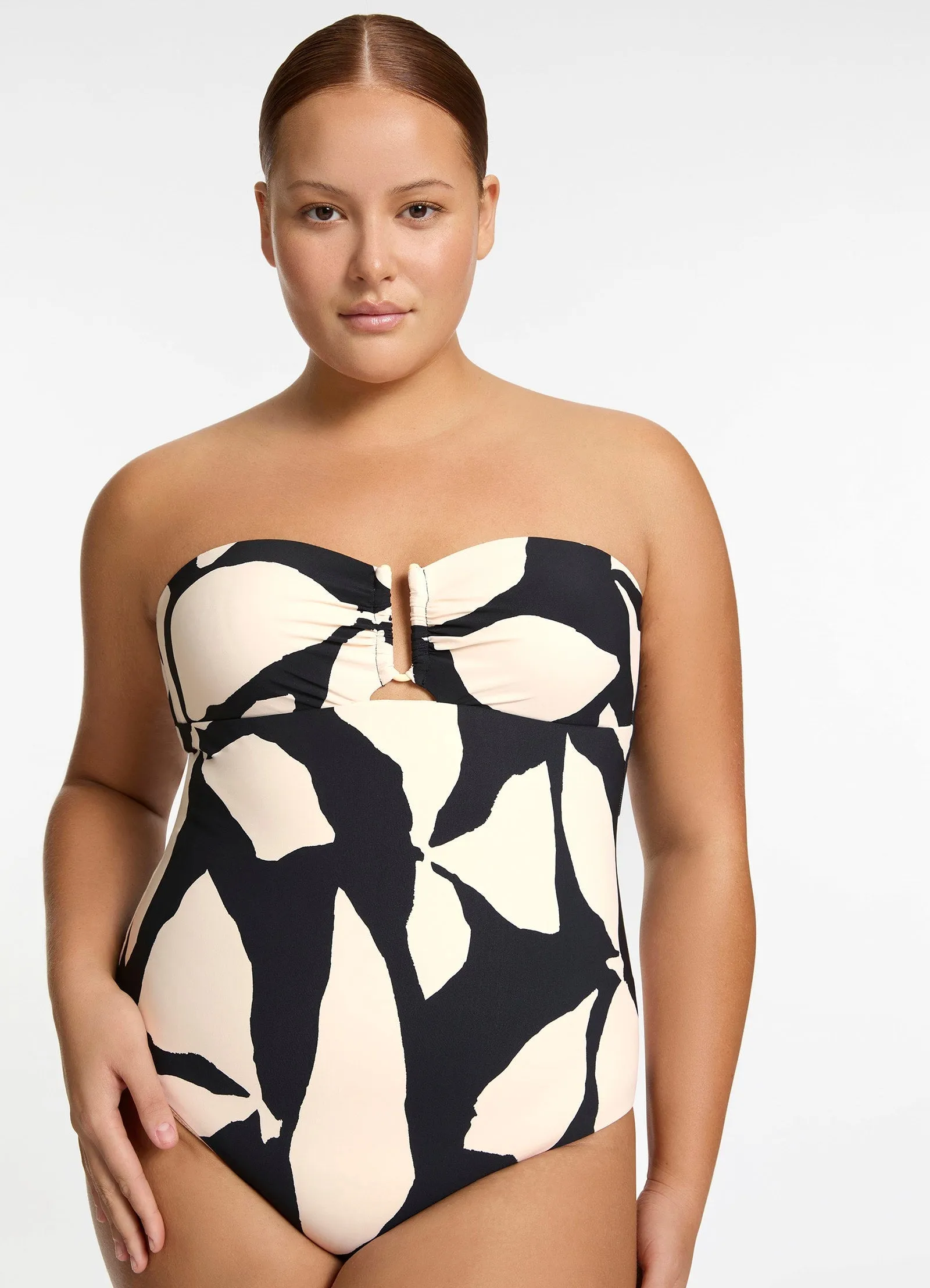 Fiore Bandeau One Piece - Black