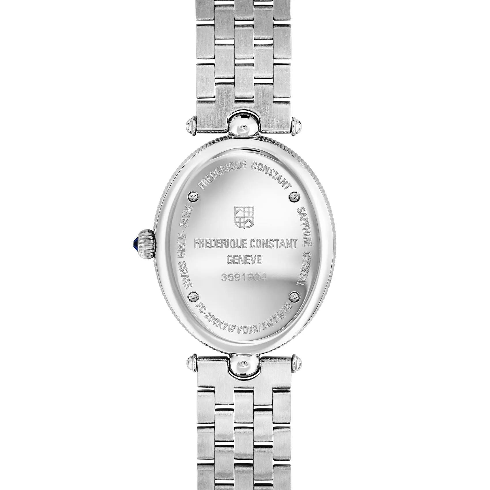 Frederique Constant Ladies Fc Art Deco Oval Silver Watch FC-200MPW2V6B