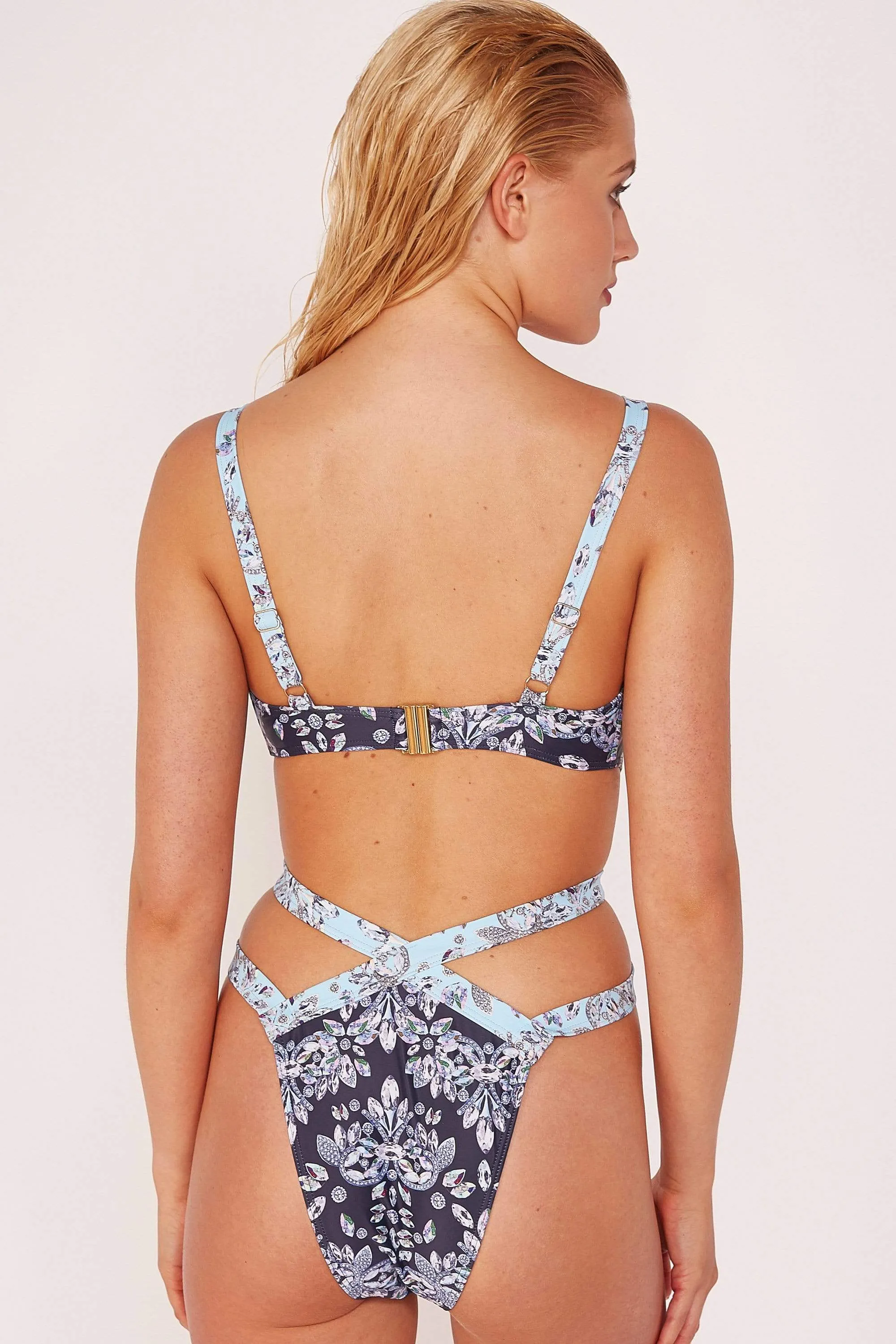 Jewel Baroque Print Swimsuit