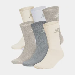 OG Trefoil 6 Pack Crew Mens Socks (Beige/Grey)