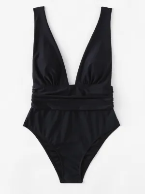 Plunge Neckline Swimsuit