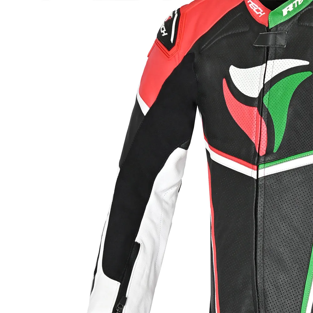 R Tech Hawk 1PC Motorcycle Racing Suit Green Black Red White