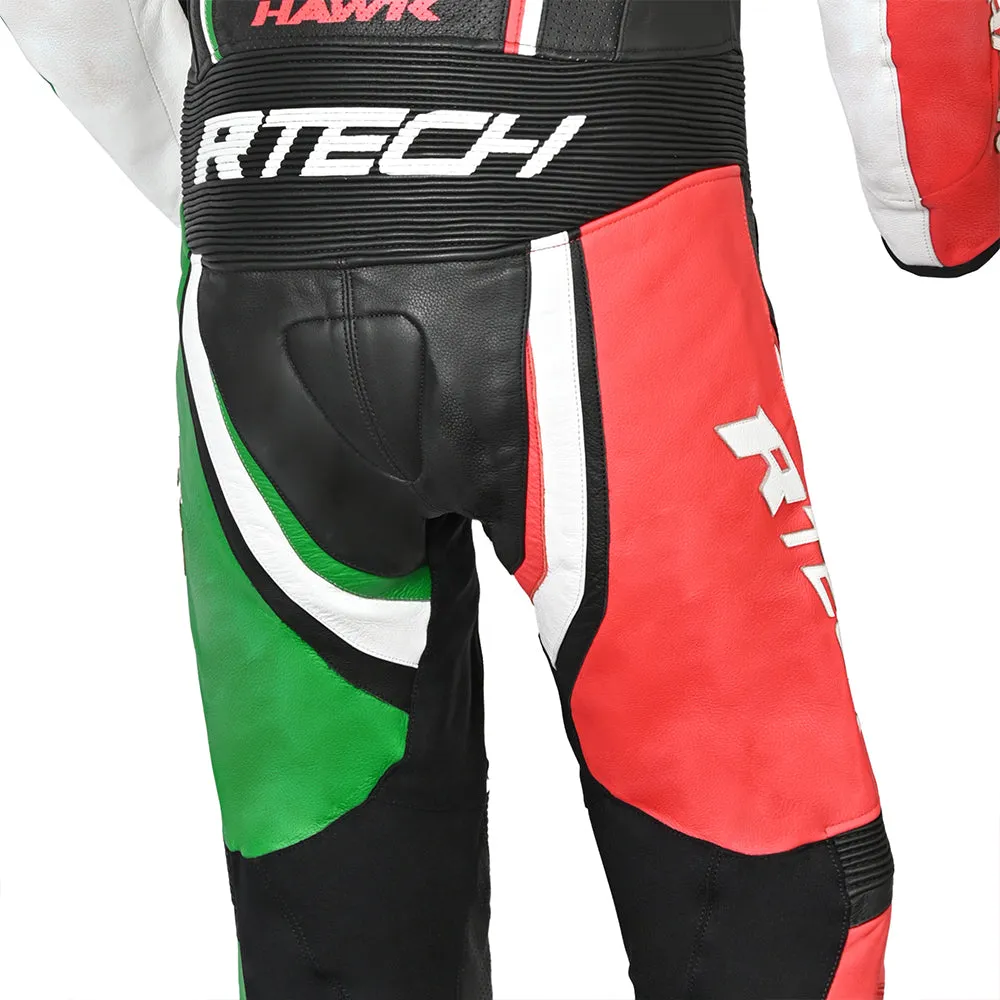 R Tech Hawk 1PC Motorcycle Racing Suit Green Black Red White