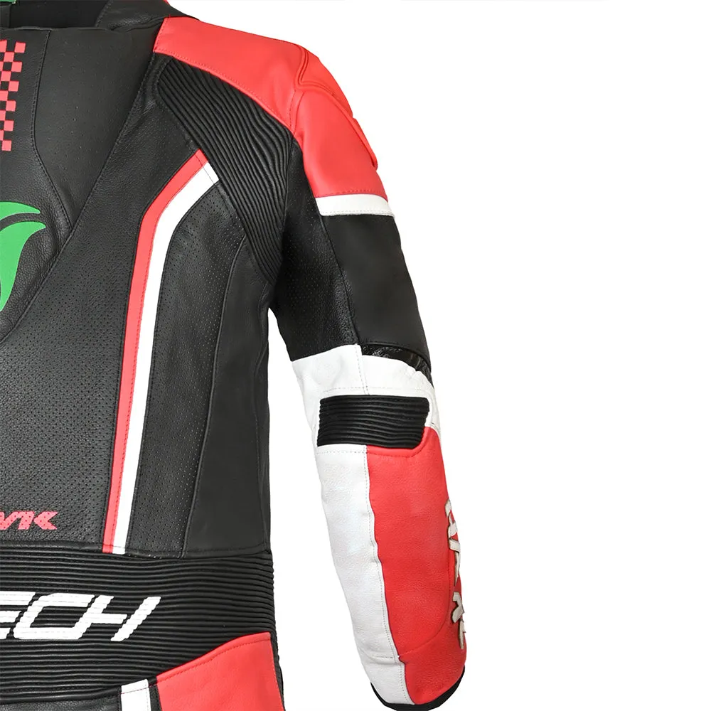 R Tech Hawk 1PC Motorcycle Racing Suit Green Black Red White