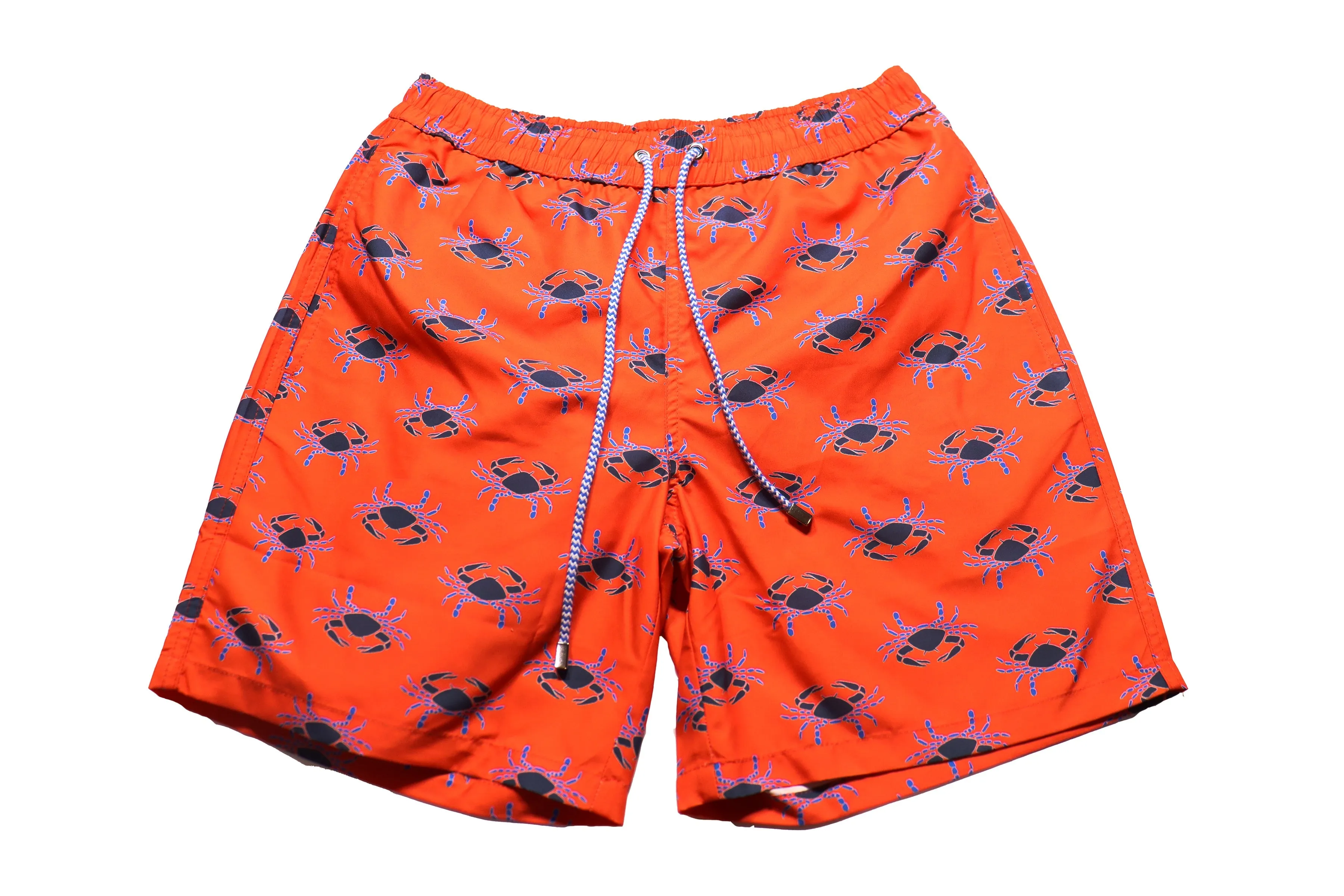 Red Orange with Black & Blue Crabs