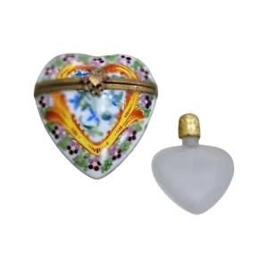 Red Yellow Heart Perfume Bottle