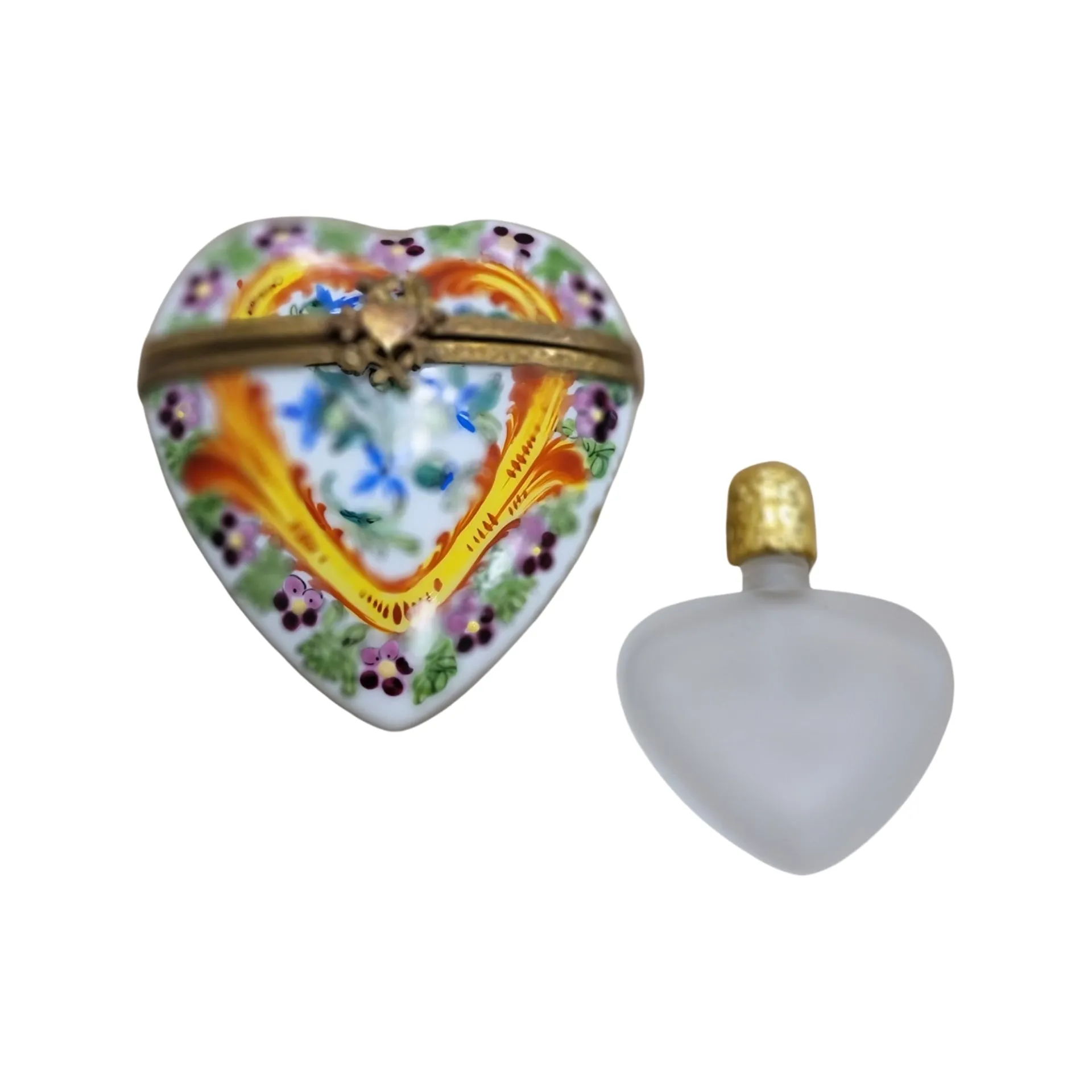 Red Yellow Heart Perfume Bottle