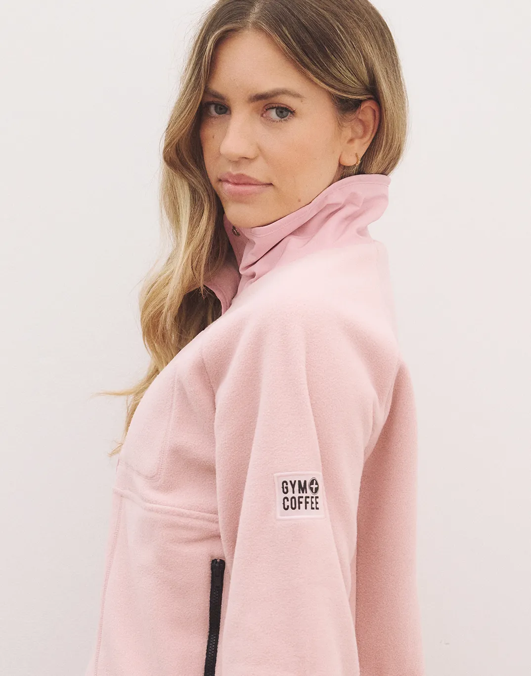 Snap Polar Fleece in Dusty Pink